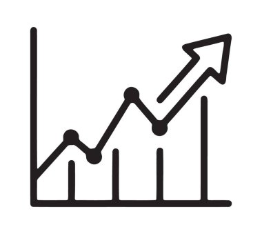 XY ekseni üzerinde düğüm ve yukarı doğru ok çizelgesi