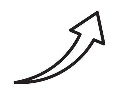 Profesyonel büyüme eğilimi için yukarı doğru eğimli ok