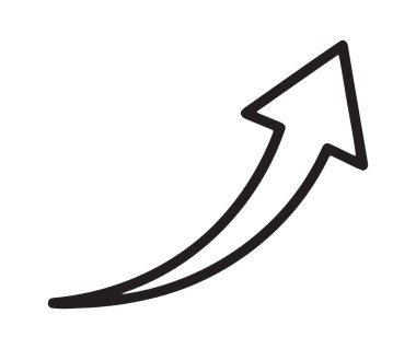 Düzgünce yukarı doğru eğri organik büyüme ve ilerlemeyi temsil eder