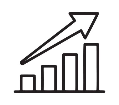 Doğrusal ilerleme için düz yukarı ok çizelgesi