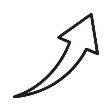 İstikrarlı büyüme ve kazanç için düzgün eğimli ok