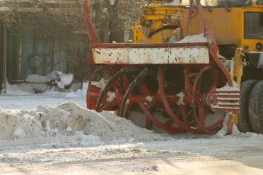 Büyük Sarı Endüstriyel Kar Fırtınası Şehir Sokakları