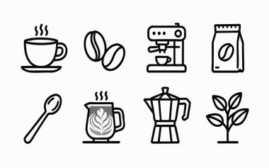 Kafe Hattı Simgeleri Kafe Taslağı Ayarları