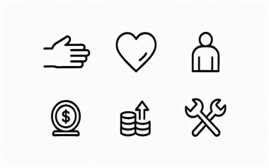 Bağış ve İnsani Destek Hattı Simgeleri
