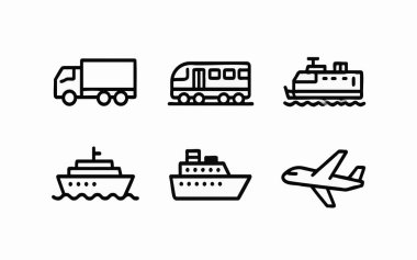 Lojistik ve Küresel Ulaşım Satır Simgesi Ayarlandı