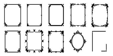vintage çerçeve kümesi vektör