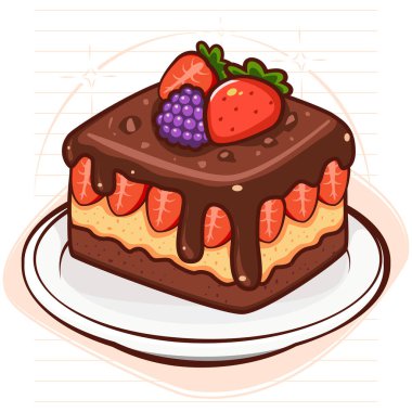 Çilek reçelli lezzetli bir pasta.