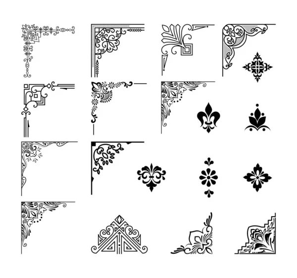 Dekoratif köşe elementleri kümesi