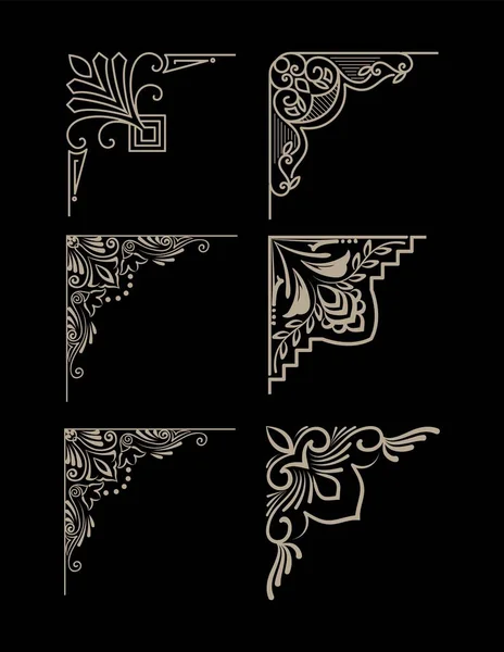 Dekoratif köşe elementleri kümesi