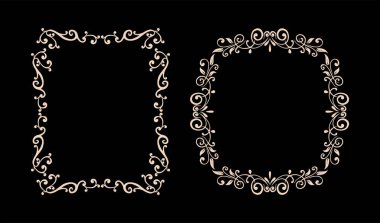 Dekoratif vintage çerçeve şablonu, sınır kare şekli