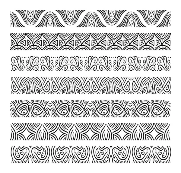 Siyah arkaplanda süslemeli sertifika sınır koleksiyonu