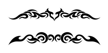 Düz dizayn kabile dövmesi sınır elementi