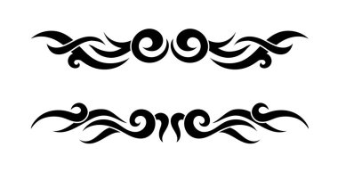 Düz dizayn kabile dövmesi sınır elementi