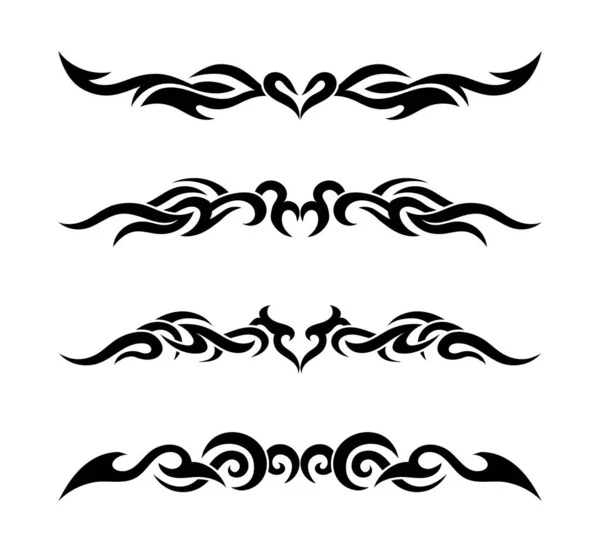 Düz dizayn kabile dövmesi sınır elementi