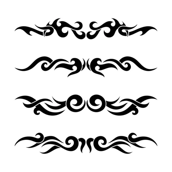 Düz dizayn kabile dövmesi sınır elementi