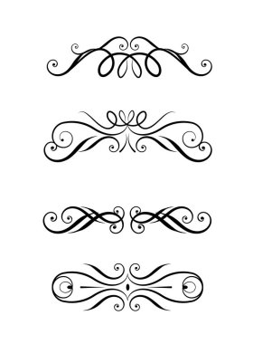 Zarif dekoratif kenarlar çerçeveleri