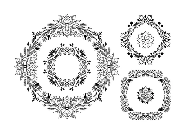 El çizimi Noel çerçeveleri ve sınırları