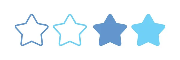 Mavi Yıldızlar Çizgi ve Düz