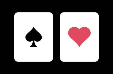 kupa ve maça ile kağıt oynamak