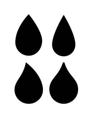 su damlaları vektör simgelerini ayarla