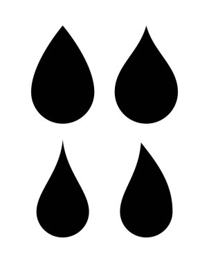 su damlaları vektör simgelerini ayarla