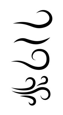 Beyaz arkaplanda farklı dalgalar dizisi