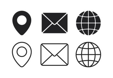 Contact Us Set Multiple Vector