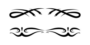 Siyah renk üzerine süs bölücü koleksiyonu