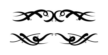 Siyah renk üzerine süs bölücü koleksiyonu