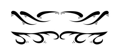 Siyah renk üzerine süs bölücü koleksiyonu