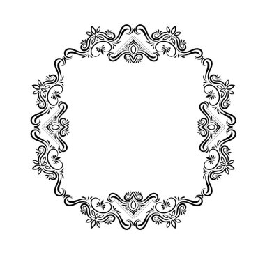 Süslü düğün davetiyesi sanat klasiği