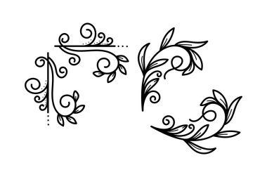 Dekoratif süsler sanat eseri koleksiyonu