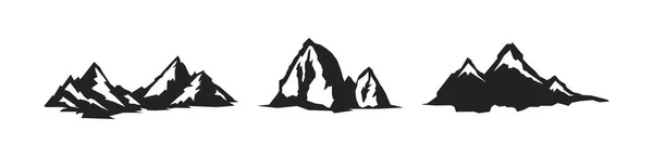 Siyah renkli kar vektörlü dağlar