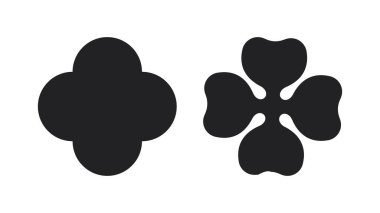 Siyah renkte çiçek vektörü