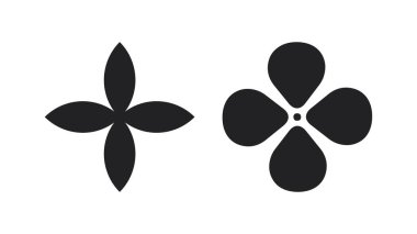 Siyah renkte çiçek vektörü