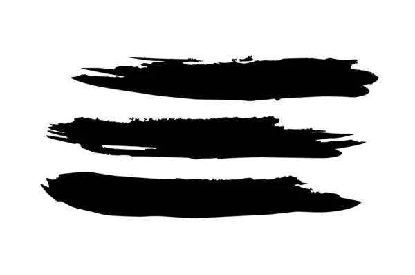 Bir dizi siyah grunge fırça darbeleri