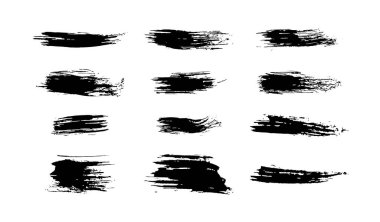Fırça darbeleri. Vektör fırça takımı.
