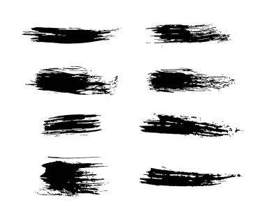 Fırça darbeleri. Vektör fırça takımı.