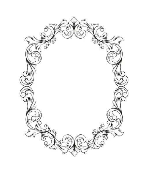 çerçeve barok klasik süs parşömeni oyma kenarlığı