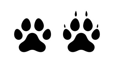 Pençe Yazdırma Vektörünü Beyaz Arkaplanda Ayarla