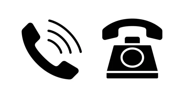 Telefon ve e- posta simgeleri vektörü olan siyah düğmeler