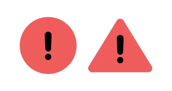 Uyarı İşaretleri Beyaz Arkaplanda Vektör Ayarladı