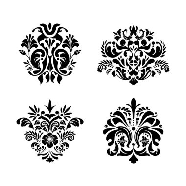 Kraliyet elemanları klasik süs tasarımı