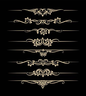 Hat tasarım elementleri, Tayland süsü ile sayfa ayırıcıları.