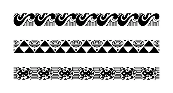 Düz dizayn maori dövme kenar ögesi