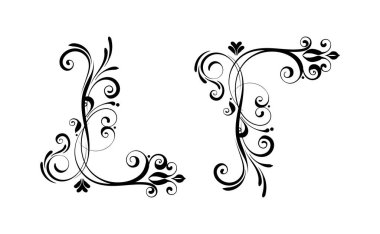 Süslü elementler sanat eseri koleksiyonu