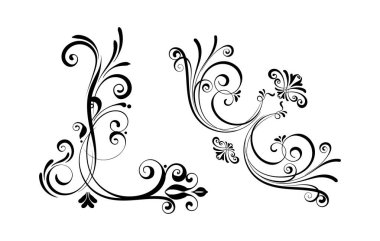 Süslü elementler sanat eseri koleksiyonu