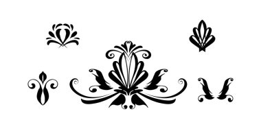 Süslü elementler sanat eseri koleksiyonu