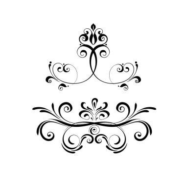 Süslü elementler sanat eseri koleksiyonu