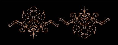 Vintage güzelleşmek süsleme illüstrasyon